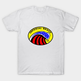 Imperial Beach California Surfing Surf Patriotic Wave T-Shirt